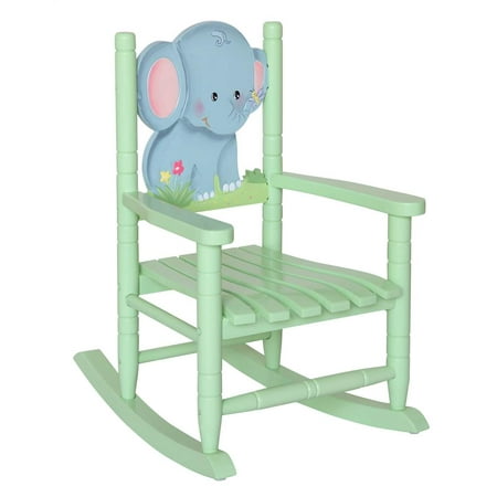 Teamson Kids Safari Kids Wooden Elephant Rocking Chair