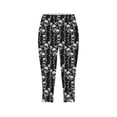 thumbnail image 4 of Jjayotai Womens Pants, Yoga Pants Women, Women's High Waist Yoga Pants, Summer Trousers, Floral Printed Slim Capris Pants, Leggings for Women Black^ S, 4 of 5