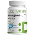 thumbnail image 1 of Suplemento de oferta de citrato de magnesio, 500 mg, 240 cápsulas, 1 of 5
