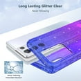 thumbnail image 2 of Samsung Galaxy S21 Ultra 5G Case, Rosebono Hybrid Bling Glitter Sparkle Blue Purple Gradient Transparent Fashion Cute Colorful TPU Skin Cover Case for Samsung Galaxy S21 Ultra 5G, 2 of 4