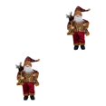 thumbnail image 1 of Kearding Muñeco de Navidad Santa Claus figurita decoración 30 cm Festival vacaciones estatua artesanía regalo ornamento juguete para Tipo 1 2Conjunto, 1 of 6