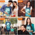 thumbnail image 4 of Halloween Night Scene Apron-Garden Aprons for Women with Pockets-Cotton Linen Waterproof Kitchen Cooking Gardening Aprons Adjustable for Kitchen,Cooking,BBQ and Salon 32"x27", 4 of 7