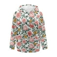thumbnail image 5 of FOR U DESIGNS Butterfly Rose Womens Oversized Hoodies Sweatshirts Hooded Pullover Size S Hoodie Long Sleeve Down-Shoulder Collar Activewear Tops for Women Loose, 5 of 7