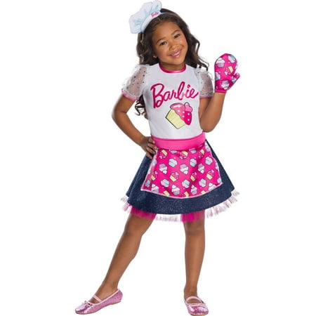 Girls Barbie Baker Chef Costume