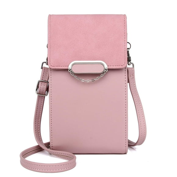 Mobile Phone Shoulder Bag,Women'S Mobile Phone Case, Pu Leather Crossbody Bag,Perfect For Traveling (Pink)