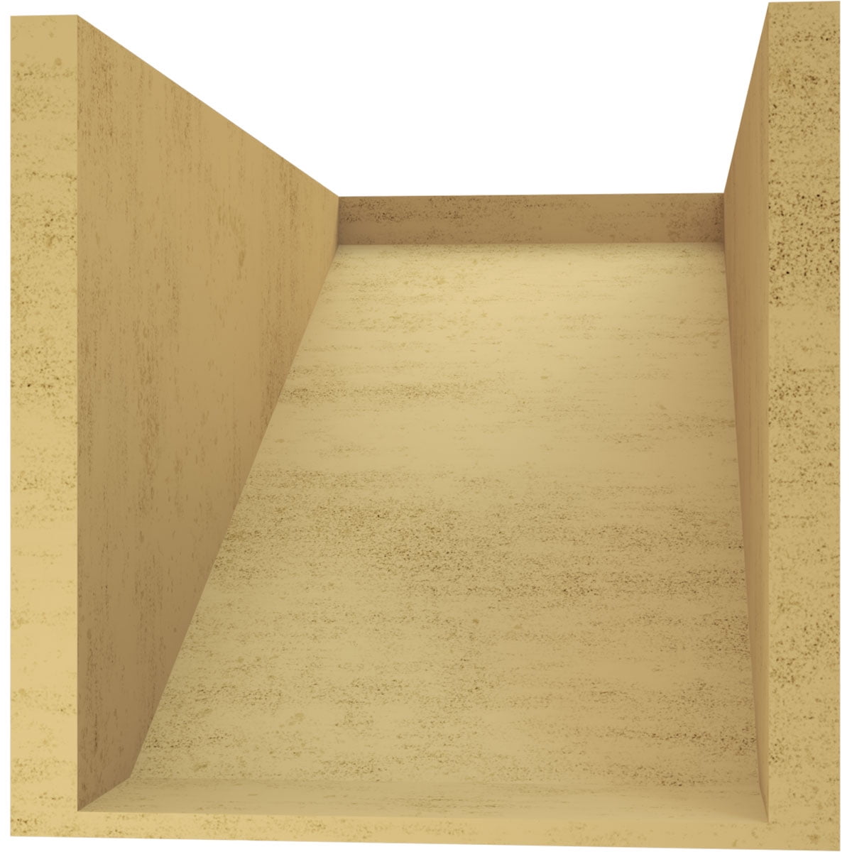 12"W x 24"D x 12"H Wide Concord Rough Cedar Woodgrain TimberThane Corbel, Primed Tan