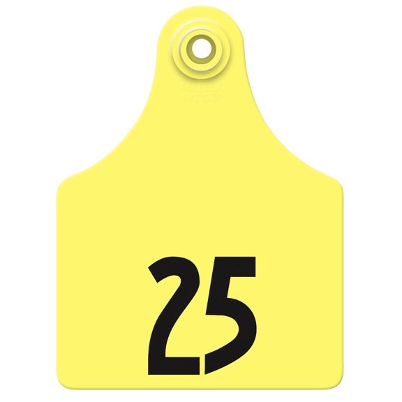Allflex Global Ear Tag, 4" x 3", Maxi, Yellow, [26-50]