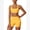 Yellow, variant on IDOPIP Workout Sets for Women 2 Piece Seamless Halter Sports Bra Top High Waisted Scrunch Butt Impact Shorts Gym Yoga Activewear Outfits