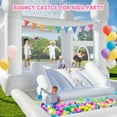 thumbnail image 4 of Inflatable Bounce House with Blower – 13 x 12.3 x 8.3ft Bouncy Castle with Slide, Ball Pit, Basketball Hoop for Kids Birthday, Party, Wedding, Indoor & Outdoor Use, 4 of 9
