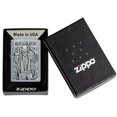 thumbnail image 7 of Zippo Saloon Skull Emblem Street Chrome Pocket Lighter, 7 of 7