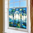 thumbnail image 2 of Hearth & Gear :Static Cling Window Film Colorful Art Stained Glass Window Decal Removable Decorative Sticker 50cm ×50cm Stickers with Inspirational Quotes Vanity Decorations Christmas Wall Sticker, 2 of 6