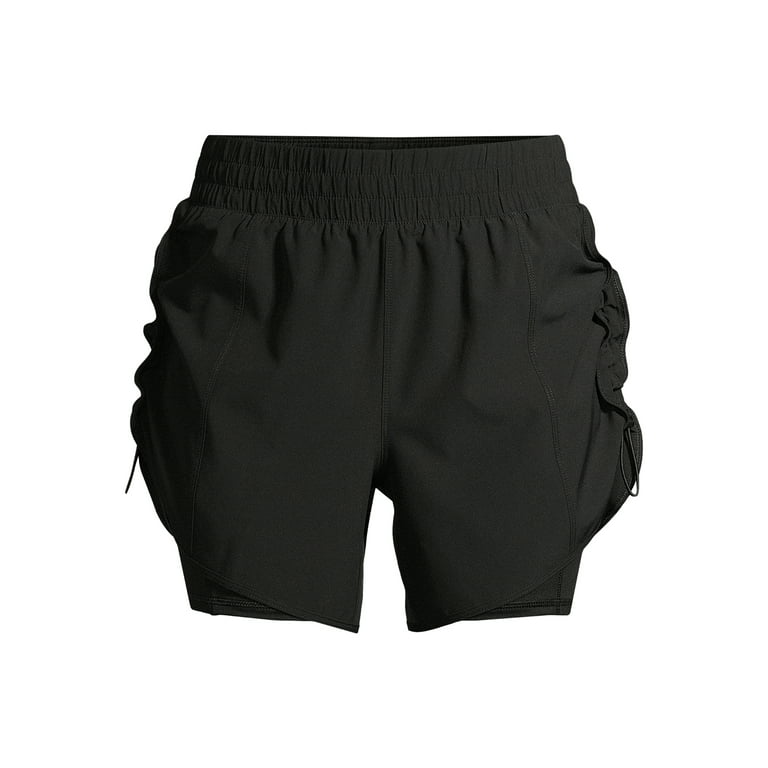 Avia Women's Running Shorts with Side Bungees and Bike Liner 