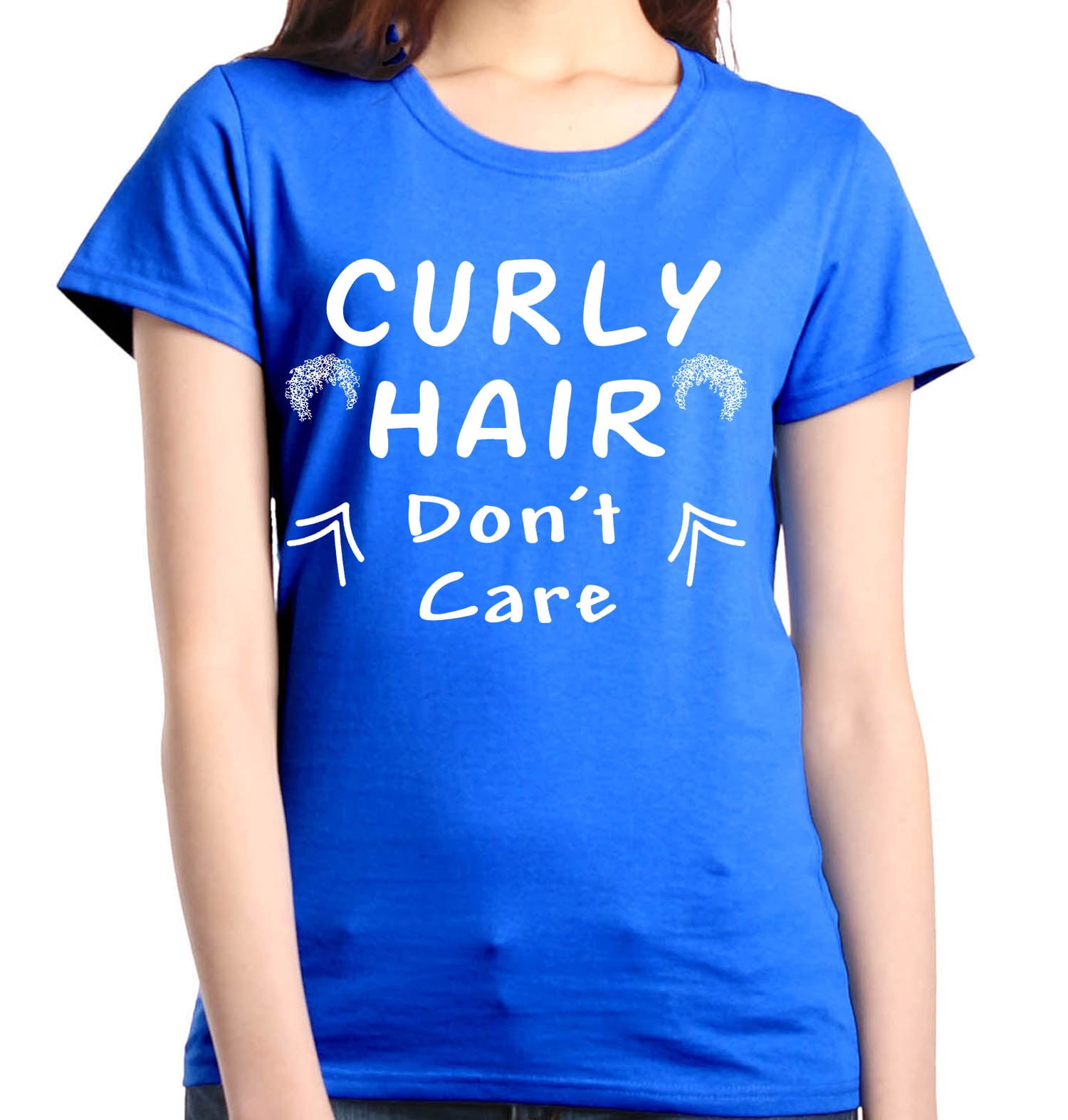 Shop4ever Shop4ever Women S Curly Hair Don T Care Funny Graphic