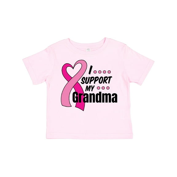 Inktastic Breast Cancer Awareness I Support My Grandma Pink Ribbon Boys or Girls Toddler T-Shirt
