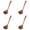 Brown 4PCS, variant on YWIYIUD 1PC Wooden Spoon, 10inch Long Handle Soup Spoon Large Kitchen Wooden Spoon Long Handle Wood Spoon Utensil for Cooking Serving Cookware Kitchen Cookware