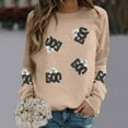 thumbnail image 4 of Spooky Boo Ghost Halloween Sweatshirts for Women 2025 Long Sleeve Crewneck Ghost Graphic Sweatshirt Pullover Tops, 4 of 5