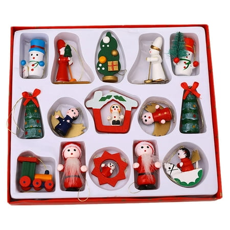 

Hemoton 15pcs Christmas Hangings Decor Creative Xmas Elements Pendant Kit Party Supplies