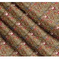 thumbnail image 3 of Soimoi Brown Cotton Cambric Fabric Heart,Santa & Baubles Christmas Decor Fabric Printed Yard 56 Inch Wide, 3 of 7