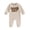 Beige, variant on Bagilaanoe Newborn Baby Girl Boys Jumpsuit Letters Print Long Sleeve Bodysuit 3M 6M 12M 18M Infant Fall One Piece Romper