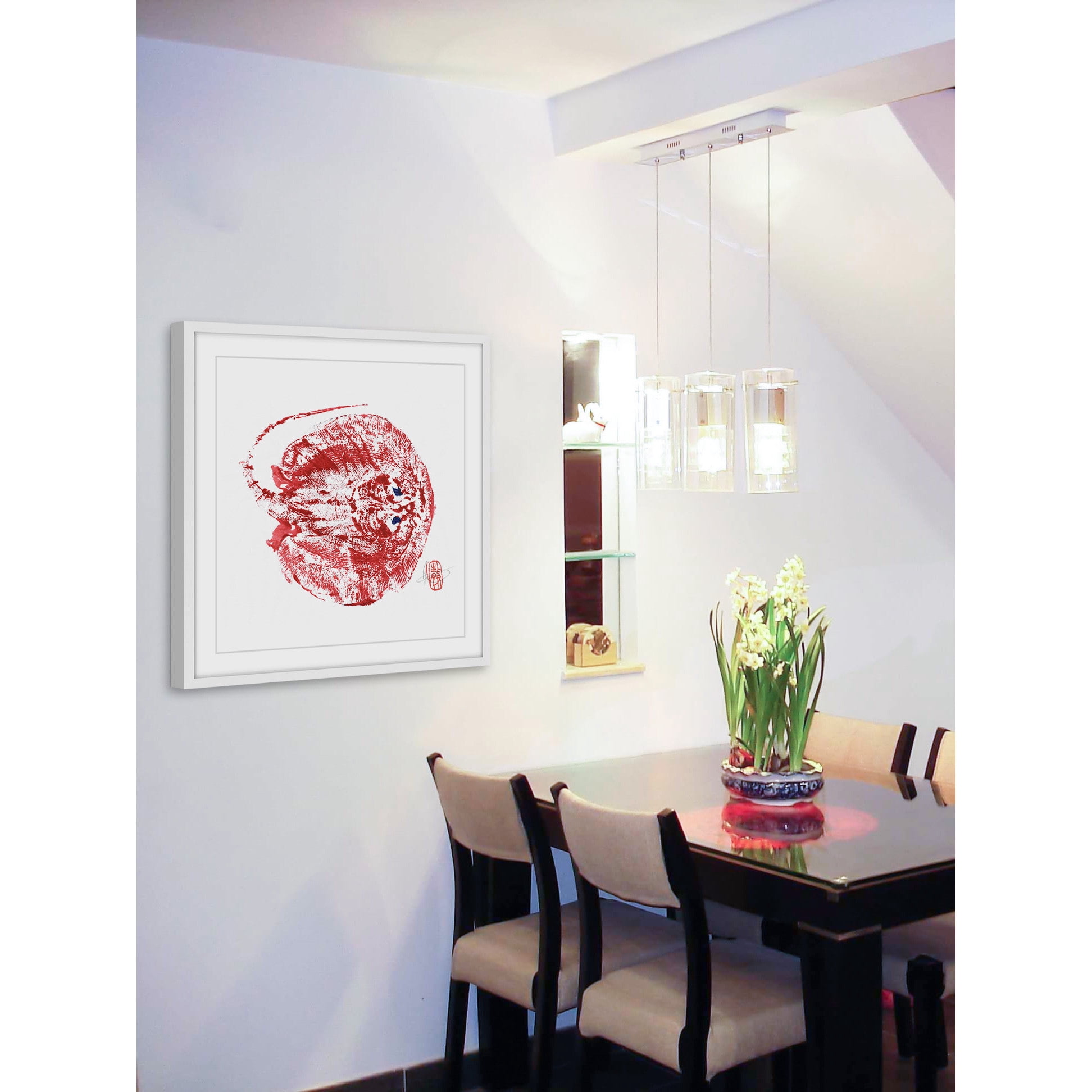 "Stingray Red" Framed Painting Print
