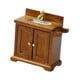 thumbnail image 4 of Muebles de baño para casa de muñecas Adorno para lavabo de casa de muñecas Muebles clásicos en miniatura marrón, 4 of 9