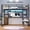 Black & Rustic Brown, variant on Plonmago Metal Loft Bed Frame Twin Size with Gaming Desk and Storage Drawers, Hutch, USB Power Outlet, Metal Loft Bed with RGB Lights, Space Saving Loft,Guardrail & Ladder, White