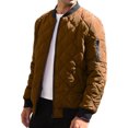 thumbnail image 4 of LANGWYQU Spring Fall Men Solid Casual Stand Collar Zipper Jacket Coat, 4 of 5