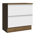 thumbnail image 1 of Mueble de Cocina 80 cm 2 Cajones Marrón/Blanco Glamy Madesa, 1 of 5