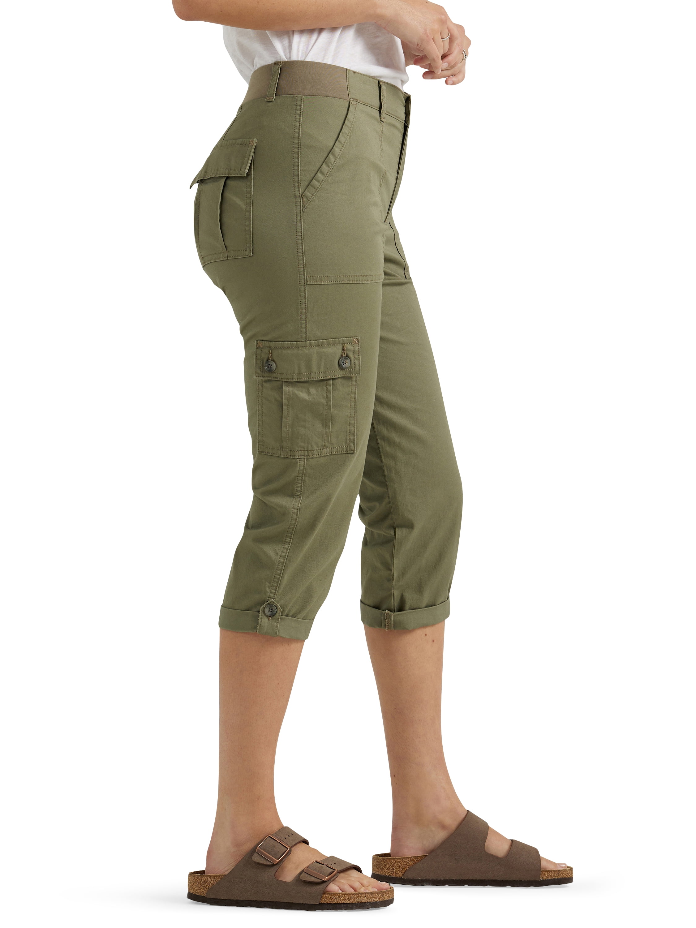 Telluride Clothing Co. Women's Capri Pants Size 10 Olive (T009K)