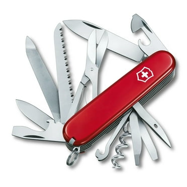 Victorinox Ranger Swiss Army Knife 21 Function Swiss Made Pocket Knife With 2 Blades (Large and Small), Corkscrew and Wood Saw - Red