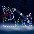 thumbnail image 1 of Clearance Sale! Active Light String Frame Decor Holiday Party Christmas Outdoor Garden Snow Glowing Decorative Sign Animated Snowball Light String Frame Christmas Decorations, 1 of 6