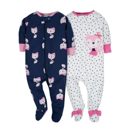 Gerber Girl - Gerber Zip front sleep n play, 2pk (baby girl)