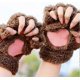 thumbnail image 3 of Guantes sin dedos con forma de pata de gato y gatito, de piel sintética, cómodos y de felpa, con pantalla táctil, cálidos, para niñas y mujeres, 01, 3 of 5