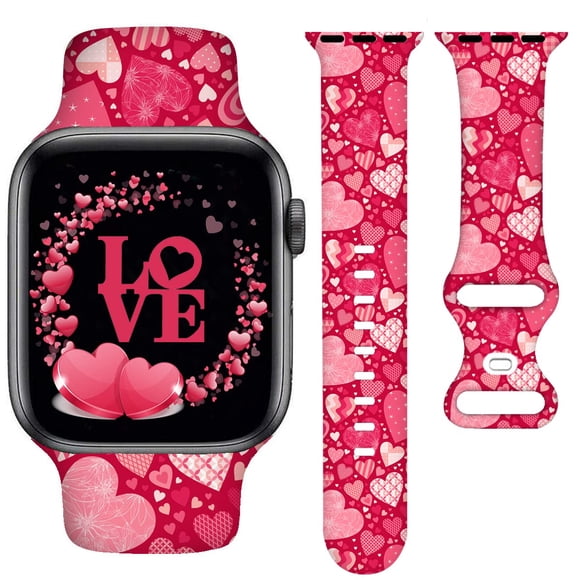Yagedoviu Correa De Reloj Para El Día De San Valentín Compatible Con Reloj De 38 Mm, 40 Mm, 41 Mm Para Mujeres, Vacaciones, Linda Correa Deportiva Suave, Reemplazo De Reloj Inteligente Para La Serie 7