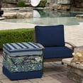 thumbnail image 6 of ARDEN ProFoam Performance Outdoor Deep Seating Cushion Set 24 x 24, Sapphire Blue Leala, 6 of 12