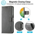 thumbnail image 4 of ELEHOLD Leather Wallet Case for Samsung Galaxy A14 5G with Card Slots Kickstand Magnetic Clasp Anti-Scratch Shockproof Case for Samsung A14 5G, Gray, 4 of 7