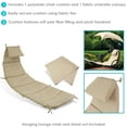 thumbnail image 2 of Sunnydaze 27" x 88.5" Beige Outdoor Hanging Lounge Chair Replacement Cushion, 2 of 6