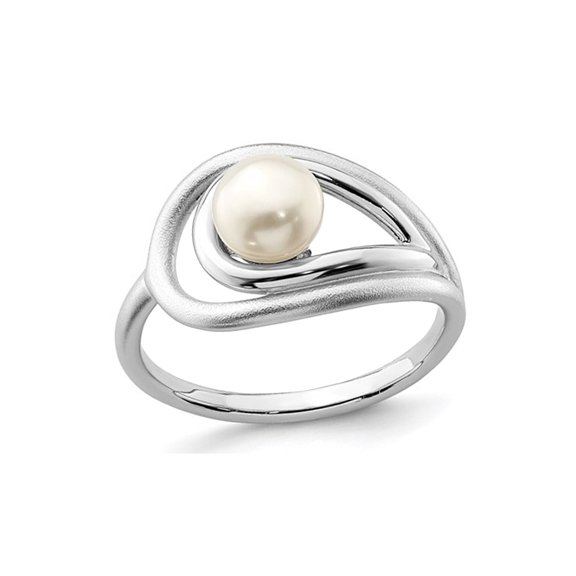Freshwater Cultured Pearl Ring 6-7mm in Sterling Silver