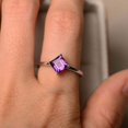 thumbnail image 2 of 925 SterlingSilver Handmade Certified 3ct Amethyst Stone EngaentRing US10, 2 of 3