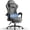 Silver Gray, variant on HLDIRECT Ergonomic Fabric Gaming Chair with Footrest and Massage Lumbar Support, Gamer Chair with 330lb Capacity, Video Game Chair for Adults, Black
