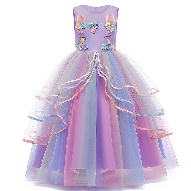 Princess Unicorn Dress Up for Little Girls Birthday Dresses Party ...