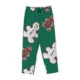 thumbnail image 4 of Goofa Gingerbread Snowman Cookies Printed Soft Pajama Pants for Women, Wide Leg Comfy Casual Lounge Yoga Pants-Small, 4 of 9