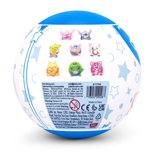 Disney - リーナベルS Snackles Disney 5-Inch by ZURU - Mystery Capsule with Ultra-Soft 5