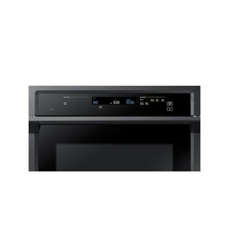 Samsung - 30" Single Wall Oven with  Steam Cook and WiFi - Black Stainless Steel