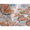 thumbnail image 3 of Ambesonne Vintage Floral Quilted Coverlet 3 Pcs, Watercolor Hyacinth, King Size, Burnt Orange Dark Violet, 3 of 4
