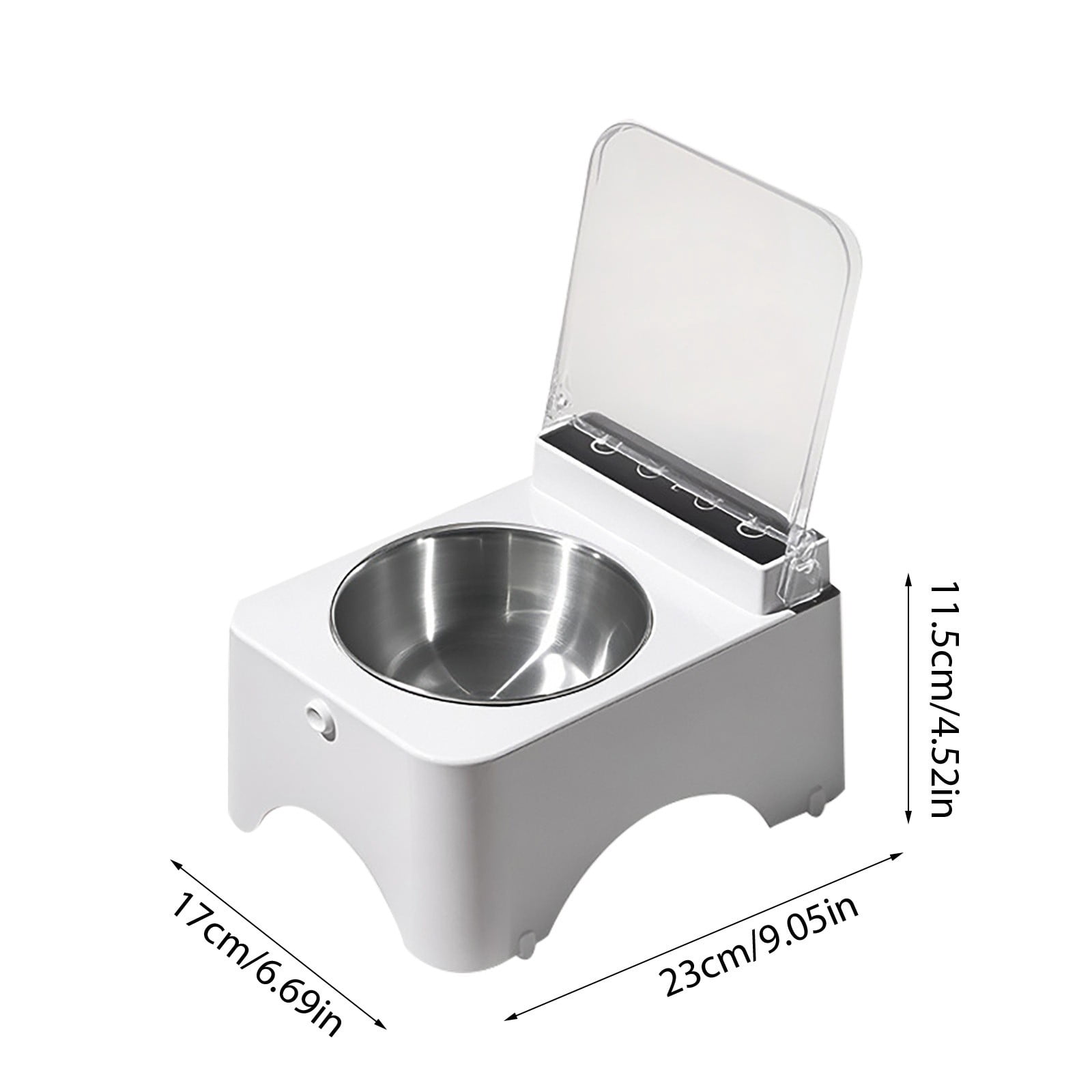 Barhoo Cat Bowl with Infrared Sensor Automatic Lid, Anti-Ant and Anti-Chew Pet Feeder for Cats and Dogs, Smart Food Dispenser with Automatic Cover for Hygiene