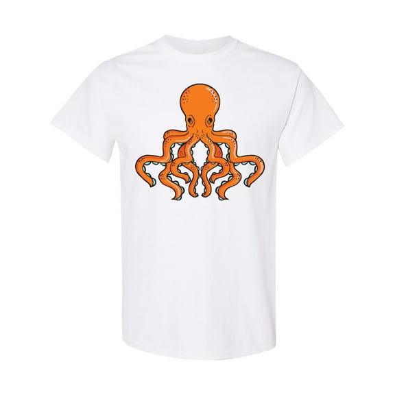 Inktastic Orange Octopus T-Shirt