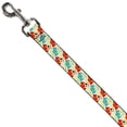 thumbnail image 2 of Buckle-Down Pet Leash, Dog Leash, Owl Eyes Yellow Reds Blues, 4 Feet Long 1.0 Inch Wide, 2 of 3