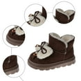 thumbnail image 4 of Quealent Toddler Snow Boots with Zip Faux Furry Baby Boys Girls Winter Warm Shoes Non-slip Sole Outdoor First Walkers Shoes for Toddler Coffee for Size 13.5, 4 of 8