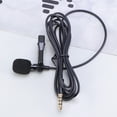 thumbnail image 2 of 1 Set Black Lavalier Mic for Podcast Recording and Journalist Interview with Condenser Technology, 2 of 9